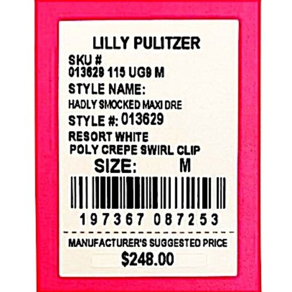 Lilly Pulitzer Hadly Smocked Maxi Dress in Resort White NWT - Size Medium - Picture 7 of 8